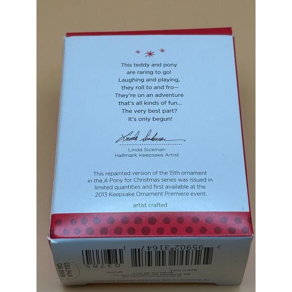 Hallmark Keepsake Ornament A Pony for Christmas Limited Edition 2013 - Picture 5 of 7